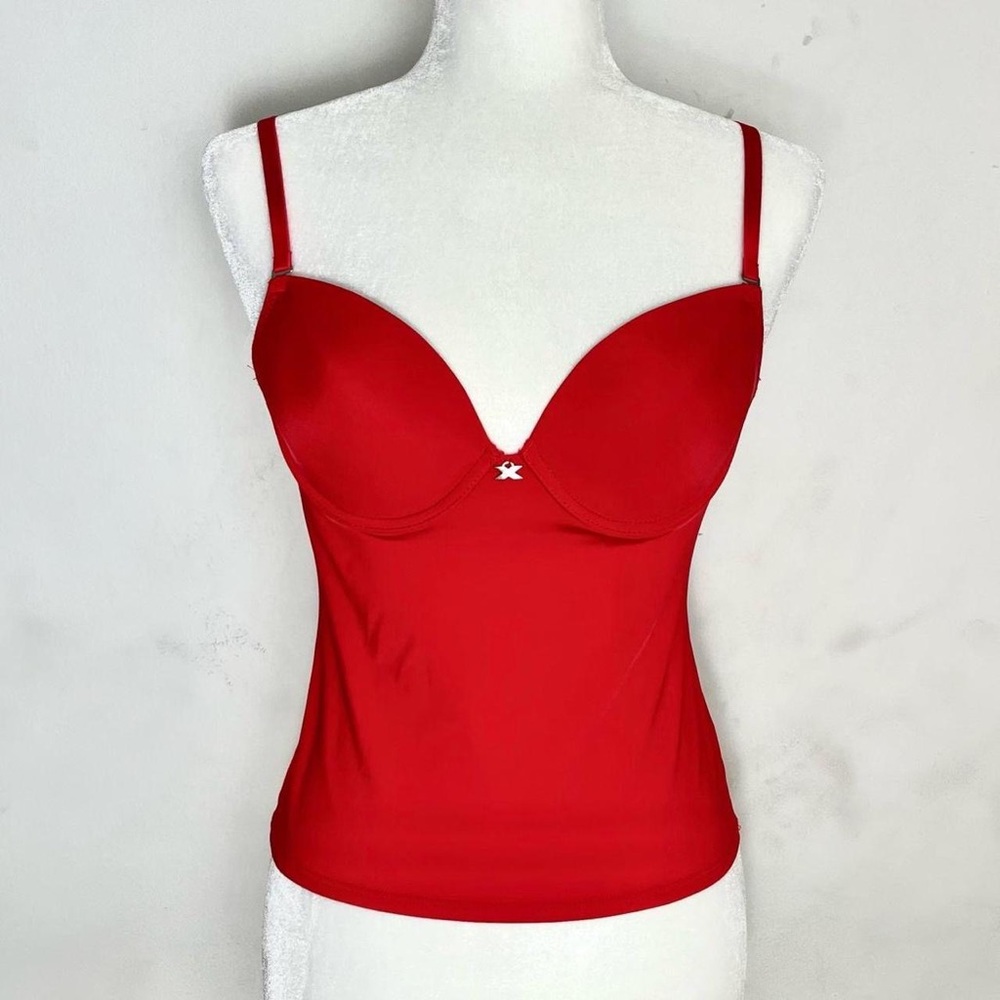 fredricks of hollywood red bustier top